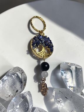 Tree of life Keychain | Blue Stone